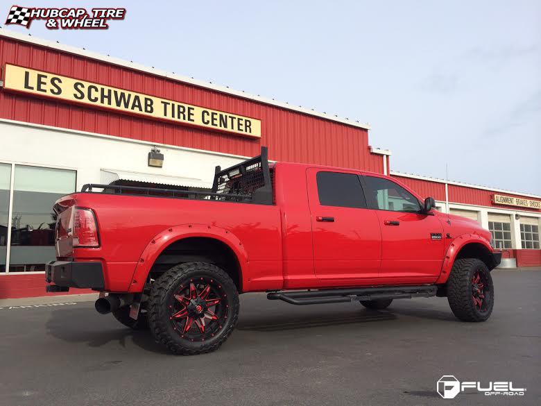 vehicle gallery/dodge ram fuel lethal d267 0X0  Black & Milled | Gloss Black Lip wheels and rims